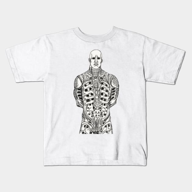 Pale Furious God Kids T-Shirt by Studio Yutani